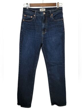 Pistola Denim High Rise Straight Crop Jeans Dark Wash Size 26 Excellent